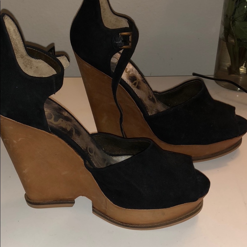 Sam Edelman black wedges